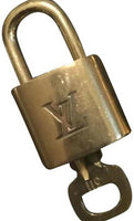 Louis Vuitton Padlock Set-Lock & Key, Key Holders, Luggage Tags-Louis Vuitton-gold/brass-JustGorgeousStudio.com