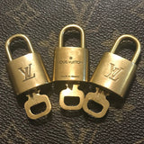 Louis Vuitton Padlock Set-Lock & Key, Key Holders, Luggage Tags-Louis Vuitton-gold/brass-JustGorgeousStudio.com