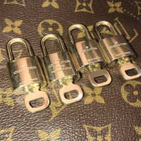 Louis Vuitton Padlocks: 4 Locks + 4 Keys-Lock & Key, Key Holders, Luggage Tags-Louis Vuitton-Brass-JustGorgeousStudio.com