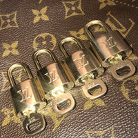 Louis Vuitton Padlocks: 4 Locks + 4 Keys-Lock & Key, Key Holders, Luggage Tags-Louis Vuitton-Brass-JustGorgeousStudio.com