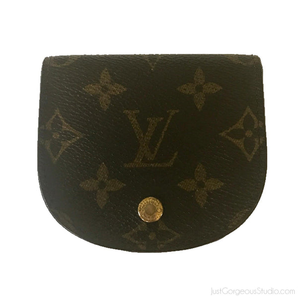 Louis Vuitton Porte-Monnaie Gousset CT0020-Sold Items-Louis Vuitton-Brown-JustGorgeousStudio.com