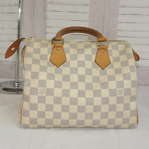 Speedy 30 bag in azure damier canvas Louis Vuitton - Second Hand