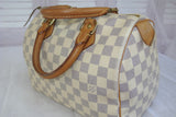 Louis Vuitton Speedy 25 Damier Azure-Bags-Louis Vuitton-Blue/White-JustGorgeousStudio.com