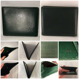 Louis Vuitton Taiga Porte Billets Carte Bifold Wallet-Wallets & Clutches-Louis Vuitton-Black/Green-JustGorgeousStudio.com