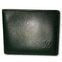 Louis Vuitton Taiga Porte Billets Carte Bifold Wallet-Wallets & Clutches-Louis Vuitton-Black/Green-JustGorgeousStudio.com
