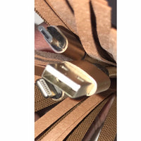 Louis Vuitton Tassel Phone Charger Bag Charm-Custom Made-Just Gorgeous Studio-Brown-JustGorgeousStudio.com