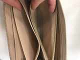 Louis Vuitton Zippy Long Wallet On Chain-Wallets & Clutches-Louis Vuitton-Pink/Tan-JustGorgeousStudio.com