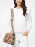 Michael Kors Beige Leather Scalloped Shoulder Strap-Straps-Michael Kors-tan/Beige/Acorn/Gold HW-JustGorgeousStudio.com