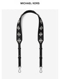 Michael Kors Black Crystal Leather Shoulder Strap-Straps-Michael Kors-Black-JustGorgeousStudio.com