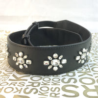 Michael Kors Black Crystal Leather Shoulder Strap-Straps-Michael Kors-Black-JustGorgeousStudio.com