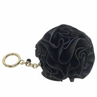 Michael Kors Black Flower Bag Charm Key Chain-Lock + Key, Charms, Tags-Michael Kors-Black/Gold-JustGorgeousStudio.com