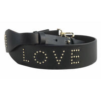 Michael Kors Black Love Studded Leather Shoulder Strap-Straps-Michael Kors-Black-JustGorgeousStudio.com