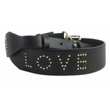 Michael Kors Black Love Studded Leather Shoulder Strap-Straps-Michael Kors-Black-JustGorgeousStudio.com
