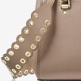 Michael Kors Black & Silver Leather Riveted Shoulder Strap-Straps-Michael Kors-Black/Silver HW-JustGorgeousStudio.com