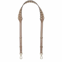 Michael Kors Black & Silver Leather Riveted Shoulder Strap-Straps-Michael Kors-Black/Silver HW-JustGorgeousStudio.com