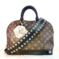 Michael Kors Black & Silver Leather Riveted Shoulder Strap-Straps-Michael Kors-Black/Silver HW-JustGorgeousStudio.com