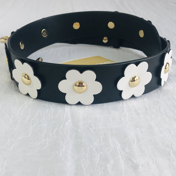 Michael Kors Floral Applique Leather Shoulder Strap