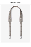 Michael Kors Crystal Embellished Leather Shoulder Strap-Straps-Michael Kors-Pearl Grey-JustGorgeousStudio.com
