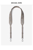Michael Kors Crystal Embellished Leather Shoulder Strap-Straps-Michael Kors-Pearl Grey-JustGorgeousStudio.com