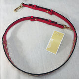 Michael Kors Deep Pink Leather Riveted Shoulder Strap-Straps-Michael Kors-Fuschia/Pink/Gold HW-JustGorgeousStudio.com