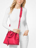 Michael Kors Floral Embellished Leather Shoulder Strap-Straps-Michael Kors-Deep Pink/Gold HW-JustGorgeousStudio.com