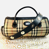 Michael Kors Grommeted Leather Shoulder Strap-Straps-Michael Kors-Black/SilverHW-JustGorgeousStudio.com
