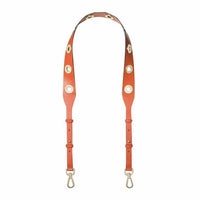 Michael Kors Grommeted Leather Shoulder Strap-Straps-Michael Kors-Orange/Gold Hw-JustGorgeousStudio.com