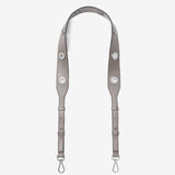 Michael Kors Grommeted Leather Shoulder Strap-Straps-Michael Kors-Pearl Grey/Silver HW-JustGorgeousStudio.com