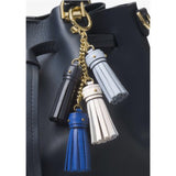 Michael Kors Leather Mini Tassel Key Chain Bag Charm-Straps-Michael Kors-Pink/Red/White-JustGorgeousStudio.com