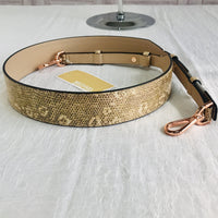Michael Kors Lizard-Embossed Shoulder Strap-Straps-Michael Kors-Champagne/Oat-JustGorgeousStudio.com