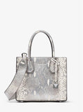 Michael Kors Metallic Snake-Embossed Leather Shoulder Strap-Straps-Michael Kors-Pewter/Strap Only-JustGorgeousStudio.com