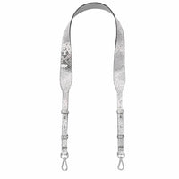 Michael Kors Metallic Snake-Embossed Leather Shoulder Strap-Straps-Michael Kors-Pewter/Strap Only-JustGorgeousStudio.com