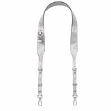Michael Kors Metallic Snake-Embossed Leather Shoulder Strap-Straps-Michael Kors-Pewter/Strap Only-JustGorgeousStudio.com
