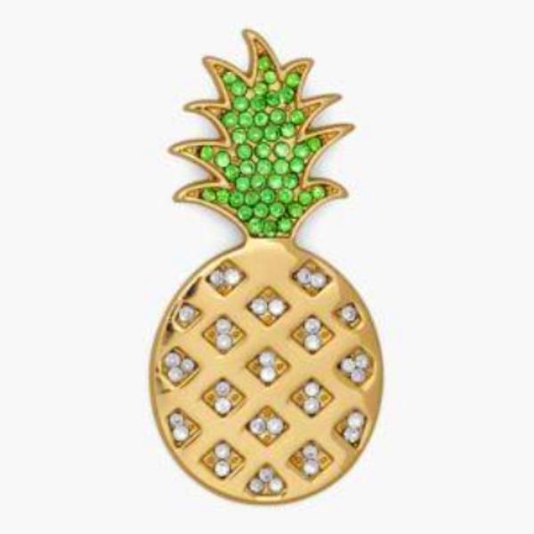 Michael Kors Pineapple Pin-Lock + Key, Charms, Tags-Michael Kors-Gold-JustGorgeousStudio.com