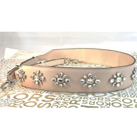 Michael Kors Pink Crystal Embellished Leather Shoulder Strap-Straps-Michael Kors-Ballet/Pink/Silver HW-JustGorgeousStudio.com