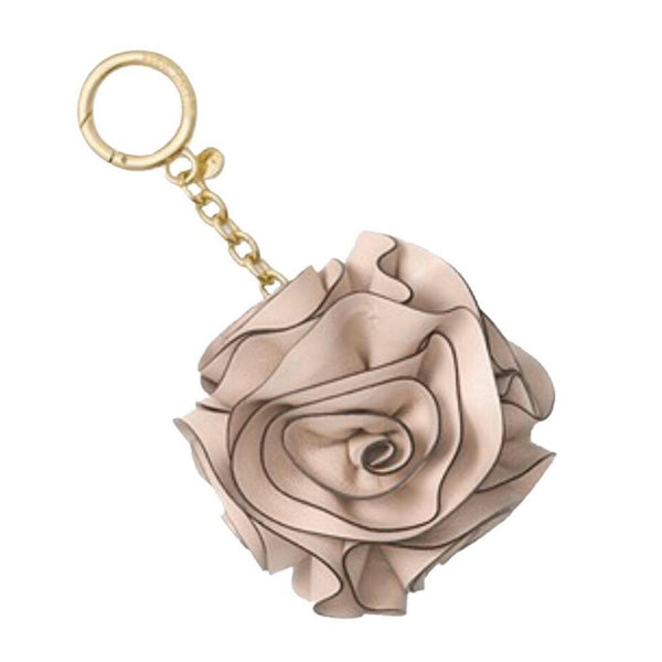 Michael Kors Pink Flower Bag Charm Key Chain-Lock + Key, Charms, Tags-Michael Kors-Pink/Gold-JustGorgeousStudio.com