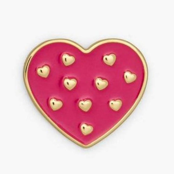 Michael Kors Pink Heart Pin-Lock + Key, Charms, Tags-Michael Kors-Gold/Pink-JustGorgeousStudio.com