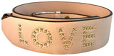Michael Kors Pink Love Studded Leather Shoulder Strap-Straps-Michael Kors-Soft Pink-JustGorgeousStudio.com