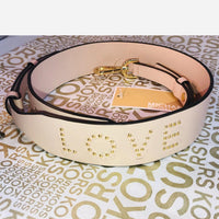 Michael Kors Pink Love Studded Leather Shoulder Strap-Straps-Michael Kors-Soft Pink-JustGorgeousStudio.com