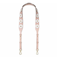 Michael Kors Pink & White Floral Leather Shoulder Strap-Straps-Michael Kors-Pink/White-JustGorgeousStudio.com