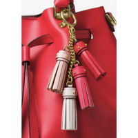 Michael Kors Shoulder Strap + Bag Charm-Straps-Michael Kors-Red/Pink/White/Gold-Strap + Charm-JustGorgeousStudio.com