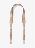 Michael Kors Snake-Embossed Leather Shoulder Strap-Straps-Michael Kors-Oyster/tan/rose gold-JustGorgeousStudio.com
