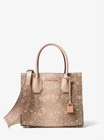 Michael Kors Snake-Embossed Leather Shoulder Strap-Straps-Michael Kors-Oyster/tan/rose gold-JustGorgeousStudio.com