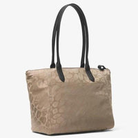 Michael Kors Vegan Leopard Nylon Tote-Bags-Michael Kors-Brown/beige/black-JustGorgeousStudio.com