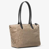 Michael Kors Vegan Leopard Nylon Tote-Bags-Michael Kors-Brown/beige/black-JustGorgeousStudio.com