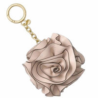 Michael Kors White Flower Bag Charm Key Chain-Lock + Key, Charms, Tags-Michael Kors-Pink/Gold-JustGorgeousStudio.com