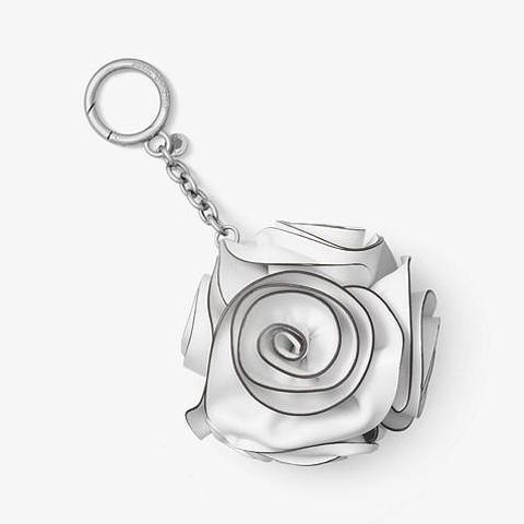 Just Gorgeous Studio | Michael Kors Flower Ball Bag Charm White