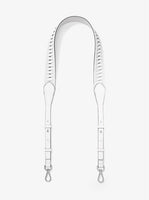 Michael Kors Woven Leather Shoulder Strap-Straps-Michael Kors-optic white/silver hardware-JustGorgeousStudio.com