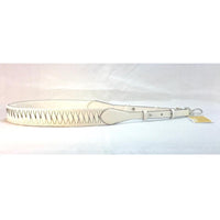 Michael Kors Woven Leather Shoulder Strap-Straps-Michael Kors-optic white/silver hardware-JustGorgeousStudio.com