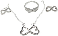 Open Hearts 3 Piece Jewelry Set-Jewelry, Watches, & Sunglasses-Just Gorgeous Studio-silver-JustGorgeousStudio.com